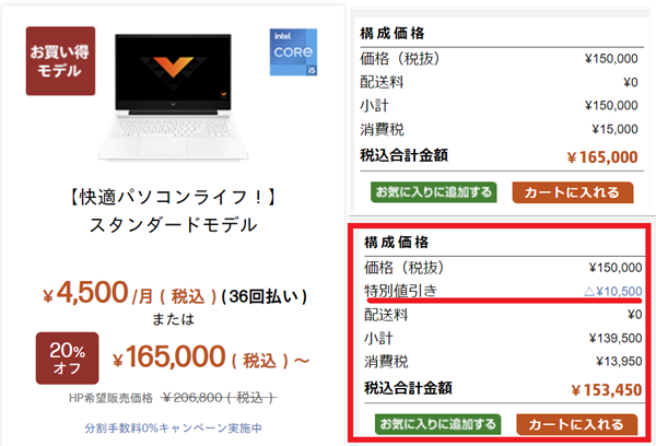 パソコンガイド専用クーポンの割引