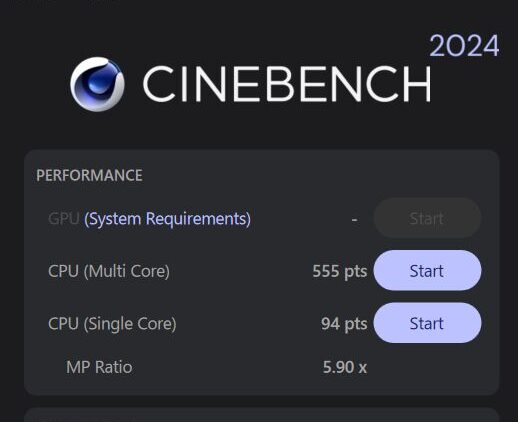 HP Elitebook 840 G11 Cinebench 2024計測結果