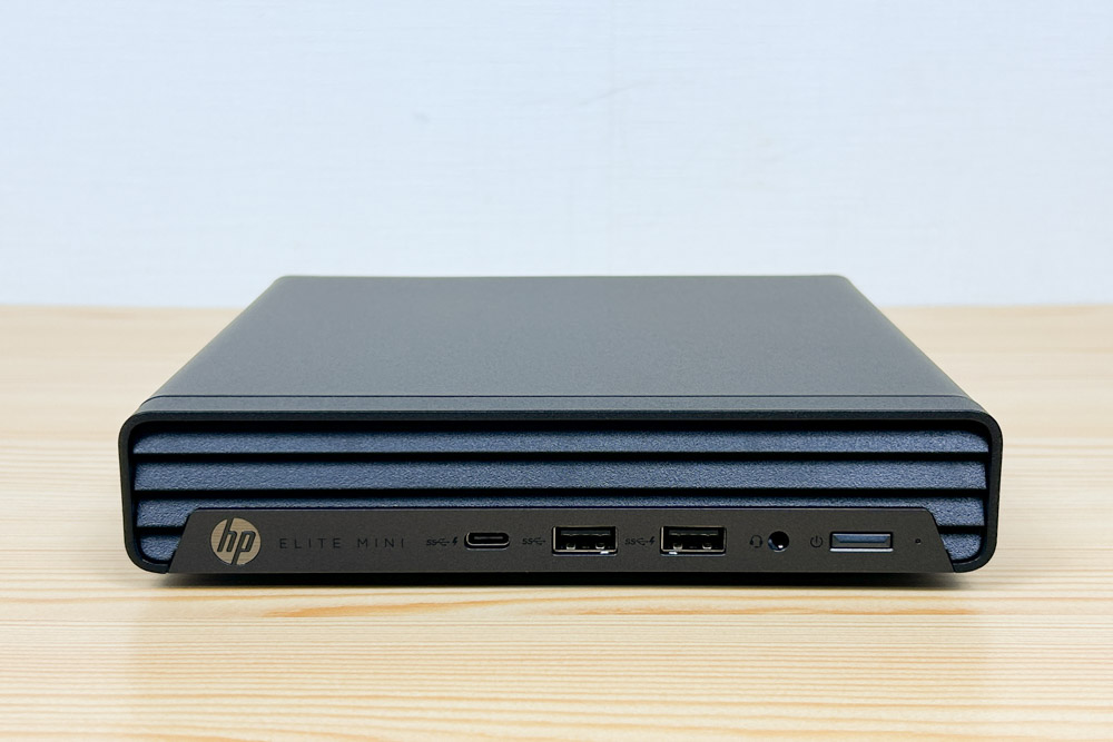 HP Elite Mini 805 G8 正面　横置き