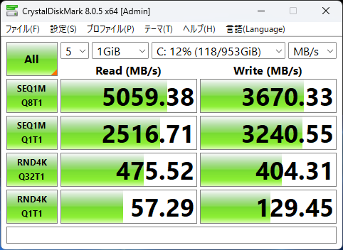 HP OmniDesk（AMD） シーケンシャル速度計測結果 - コピー