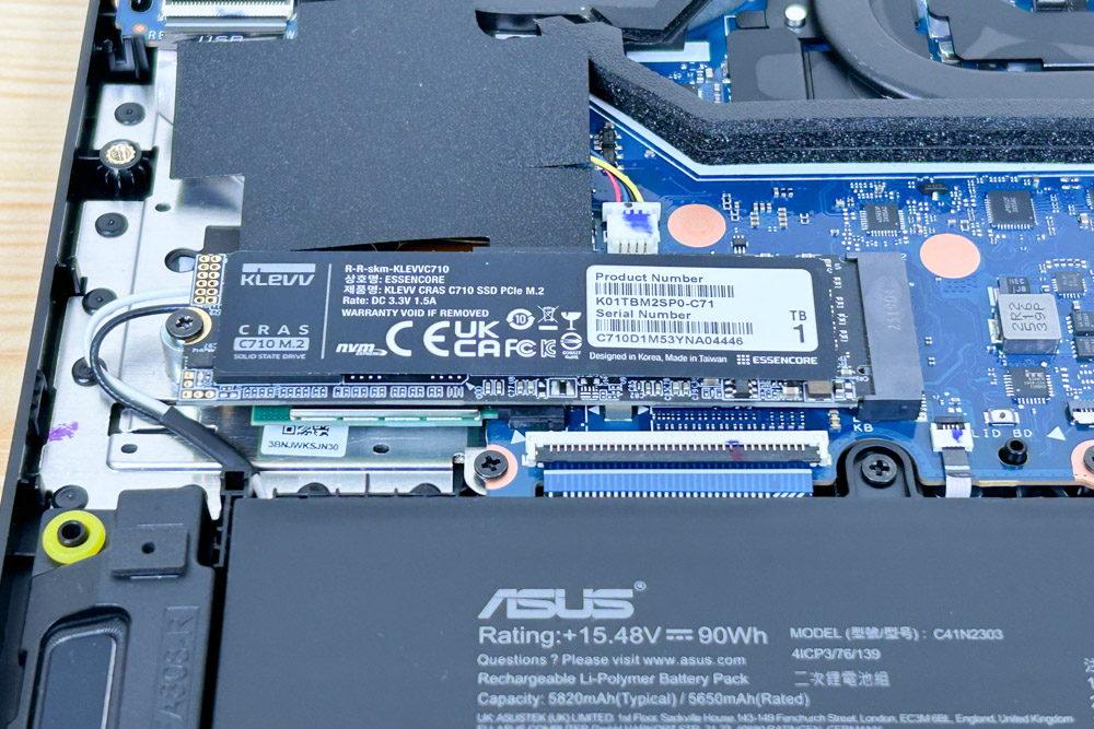 ASUS TUF GAMING A16 2025 SSD増設