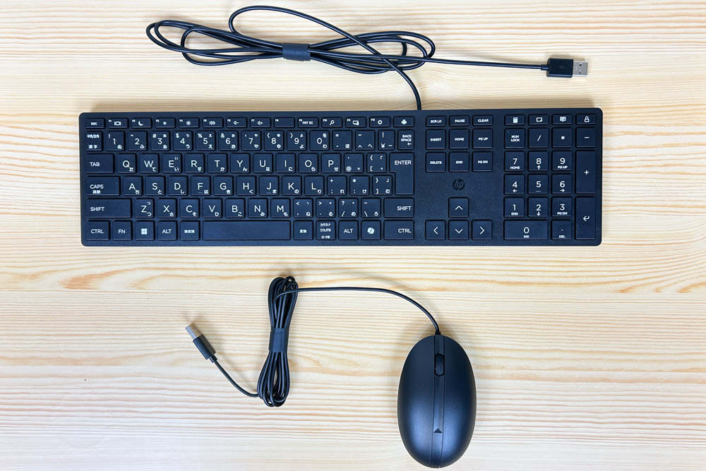 HP EliteDesk 8 Tower G1i Desktop AI PC 付属のキーボードとマウス