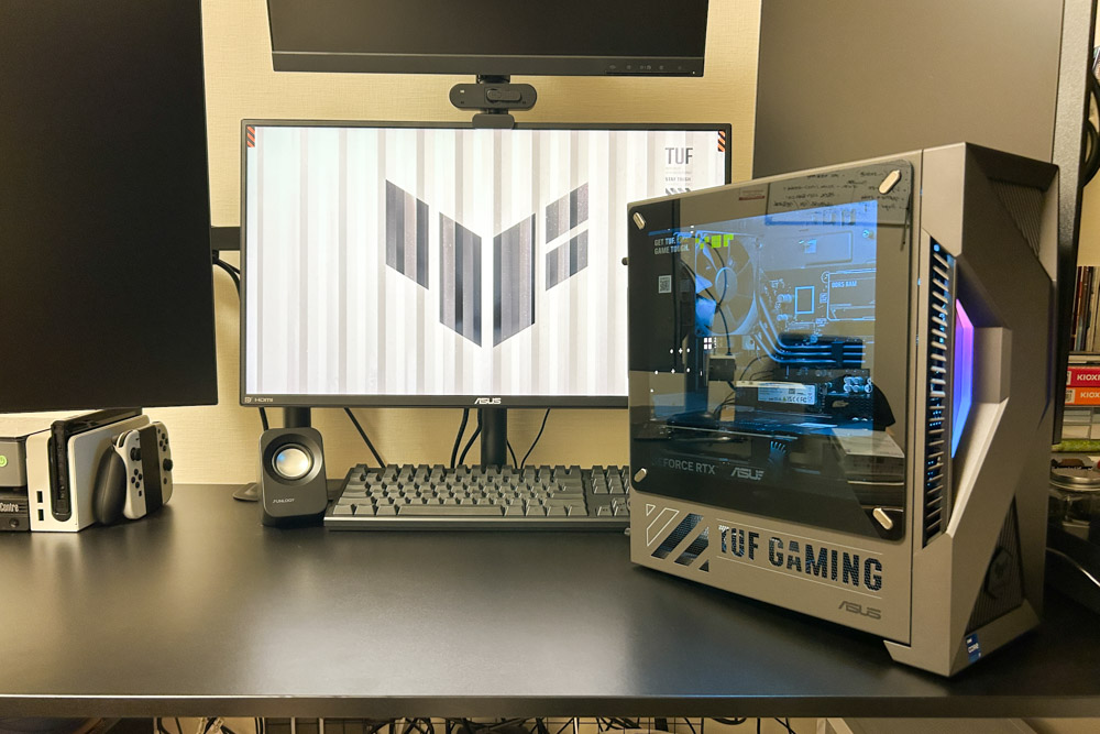 ASUS TUF Gaming T500 モニターと撮影