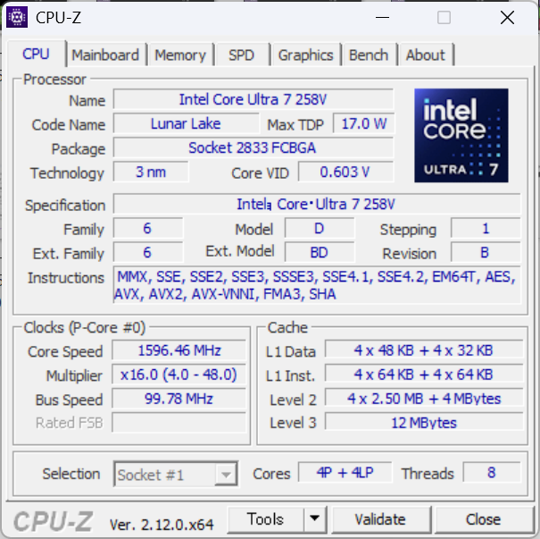 HP EliteBook X G1i 14 AI CPU-Z
