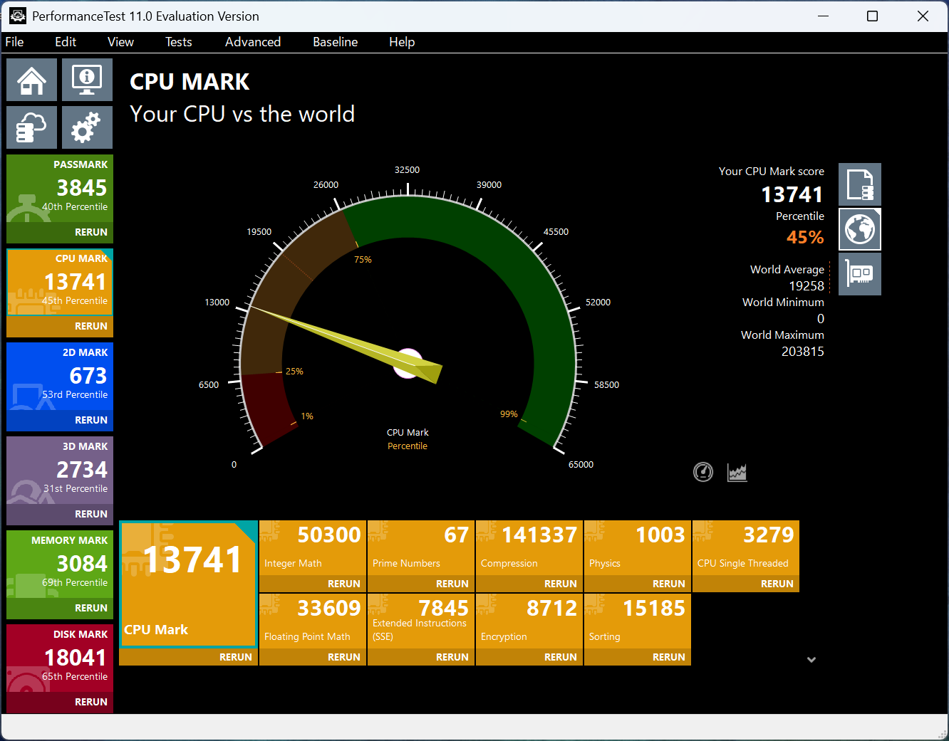 NEC VersaPro J UltraLite CPU Markスコア