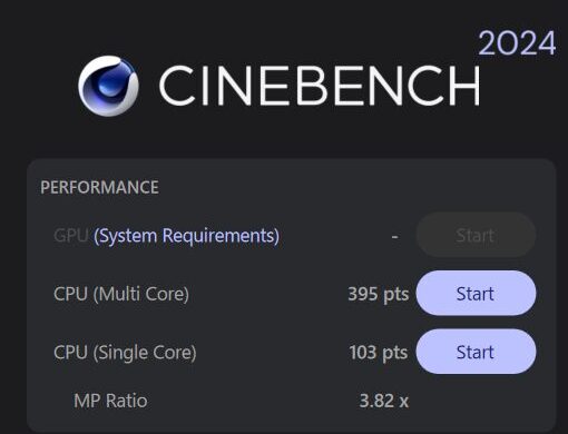 HP EliteBook 8 Flip G1i 13 Cinebench 2024計測結果