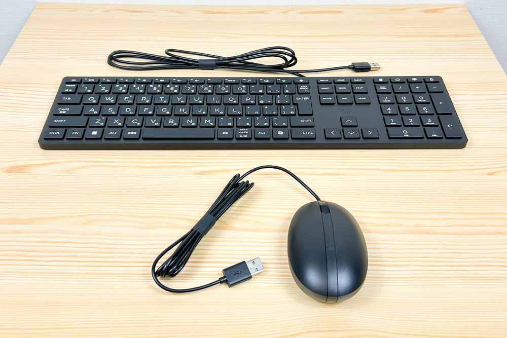 HP EliteDesk 8 Mini G1a Desktop Next Gen AI PC 付属のキーボードとマウス