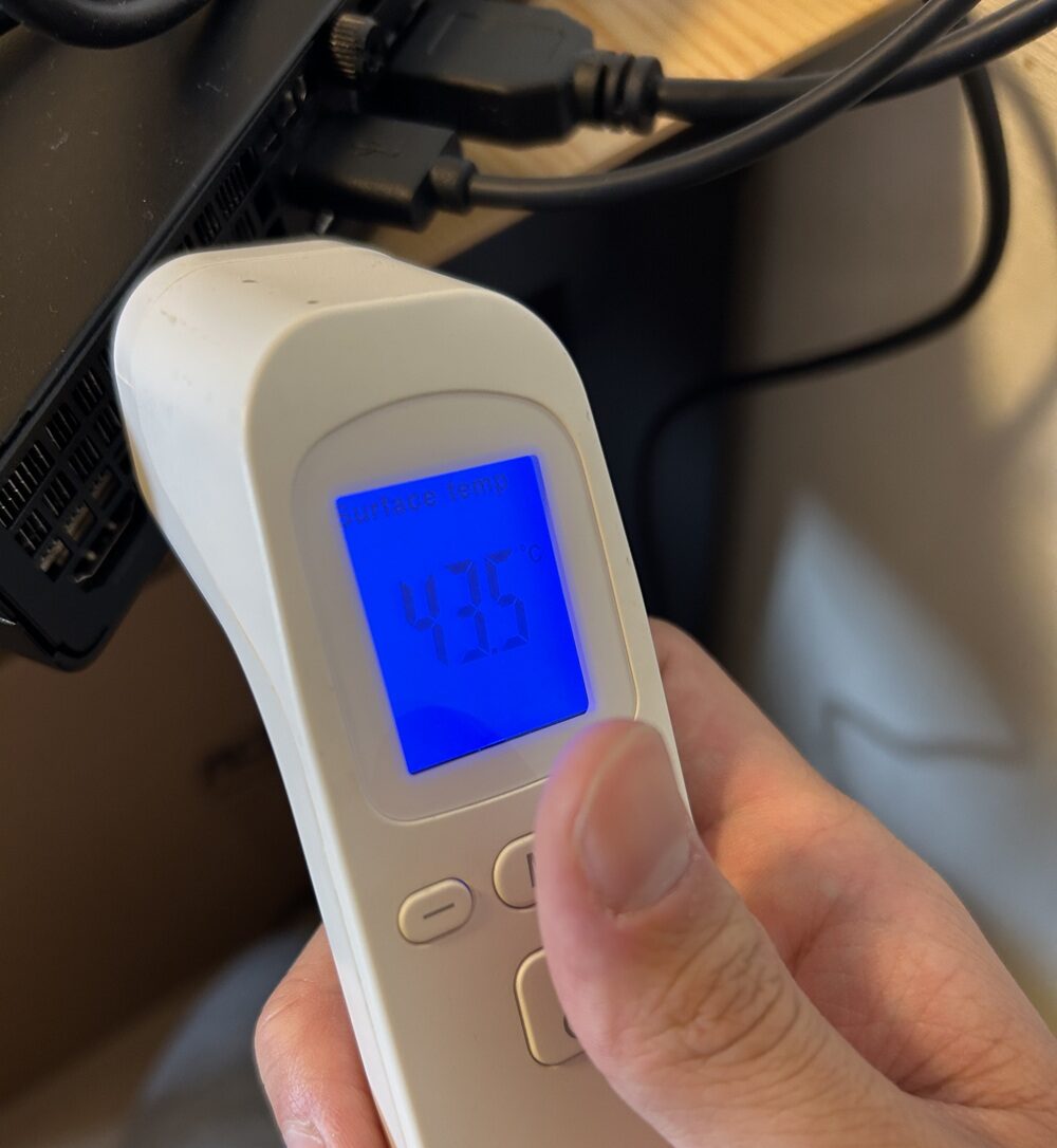 HP EliteDesk 8 Mini G1a Desktop PC ベンチマーク実行時のPC温度