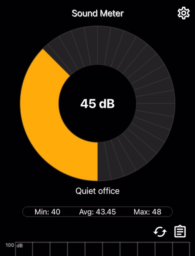 ACEMAGIC LX15Pro ベンチマーク計測時のPC騒音値