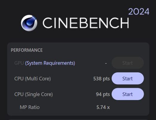 LAVIE Direct N14 Slim 2025年秋モデル Geekbench AI計測結果