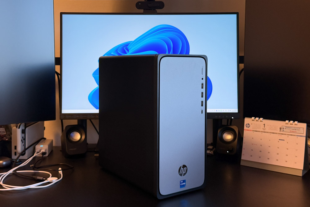 HP OmniDesk (インテル) モニターと撮影