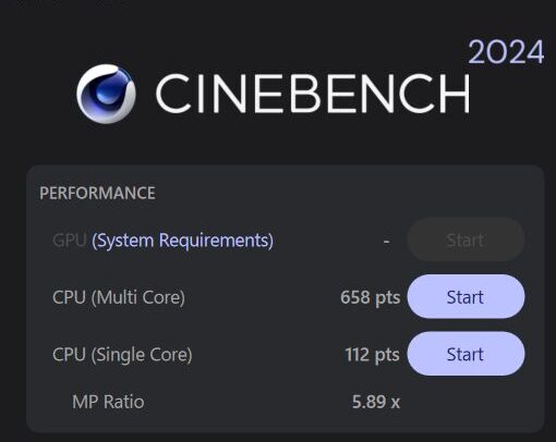 HP EliteBook 8 G1a 13 Cinebench 2024計測結果