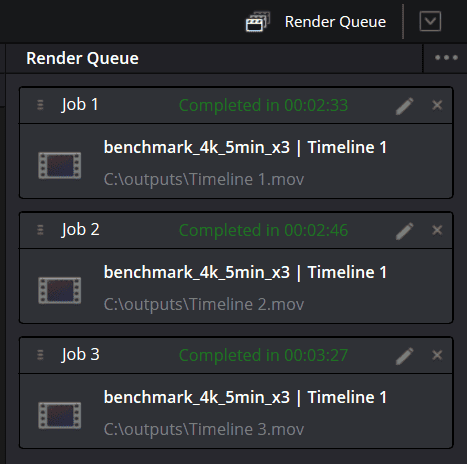 HP OmniBook 5 16-ag 4K動画エンコード時間計測結果