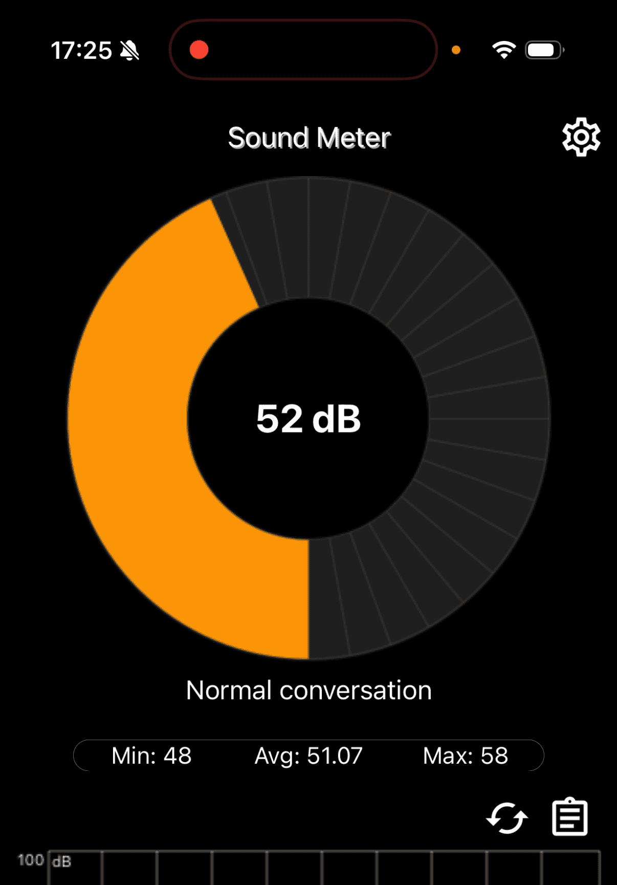 Lavie N13 Slim 2025年秋冬モデル　ベンチマーク計測時のPC騒音値。51dB