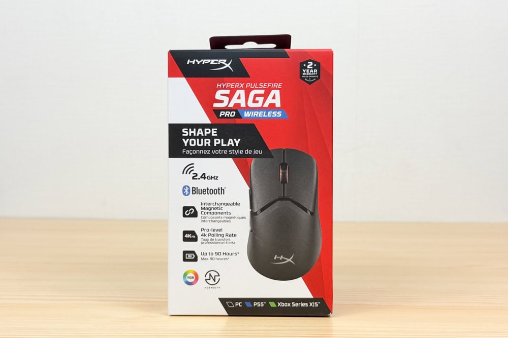 Pulsefire Saga Pro Wireless ゲーミングマウスの箱