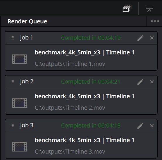 Lavie N13 Slim 2025年秋冬モデルで4K動画エンコード時間計測結果。3回の平均は4分19秒