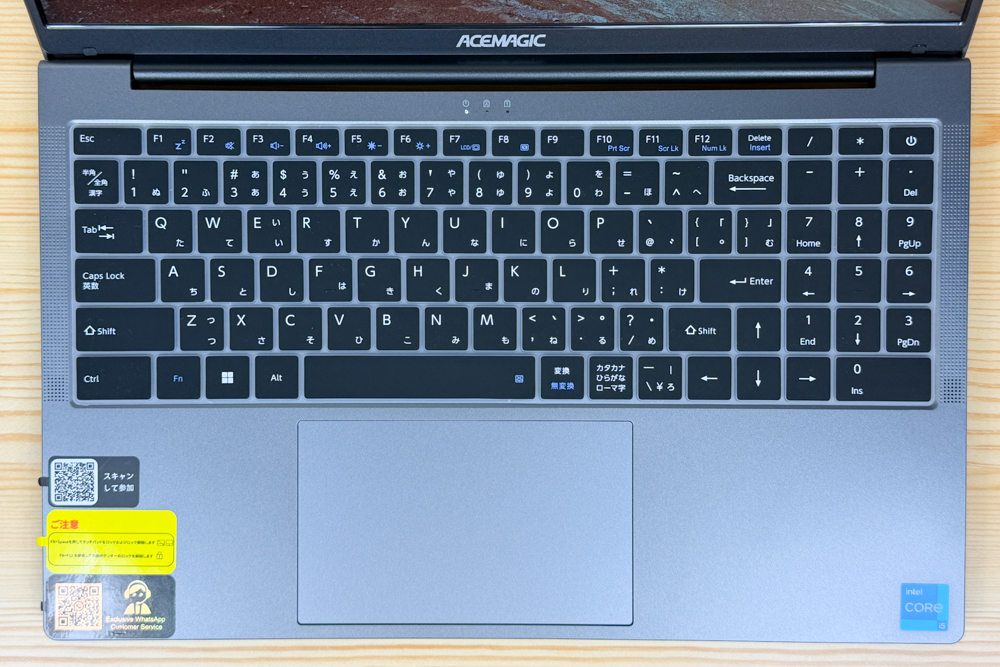 ACEMAGIC LX15PRO Core i5-12600Hモデルに日本語キーパッドを装着