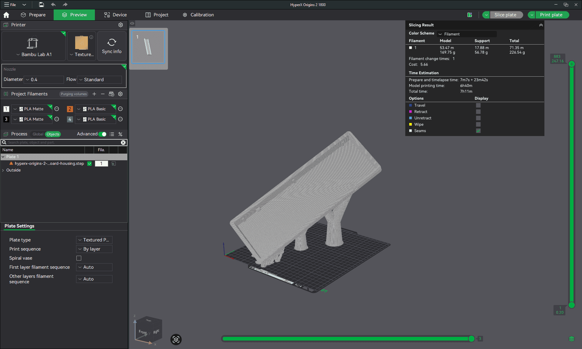 HyperX Origins 2 65ゲーミングキーボード　3DプリンタのデータをBamboo Labに読み込む