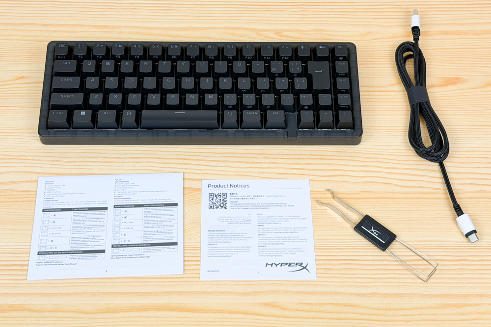 HyperX Origins 2 65 ゲーミングキーボード 同梱物