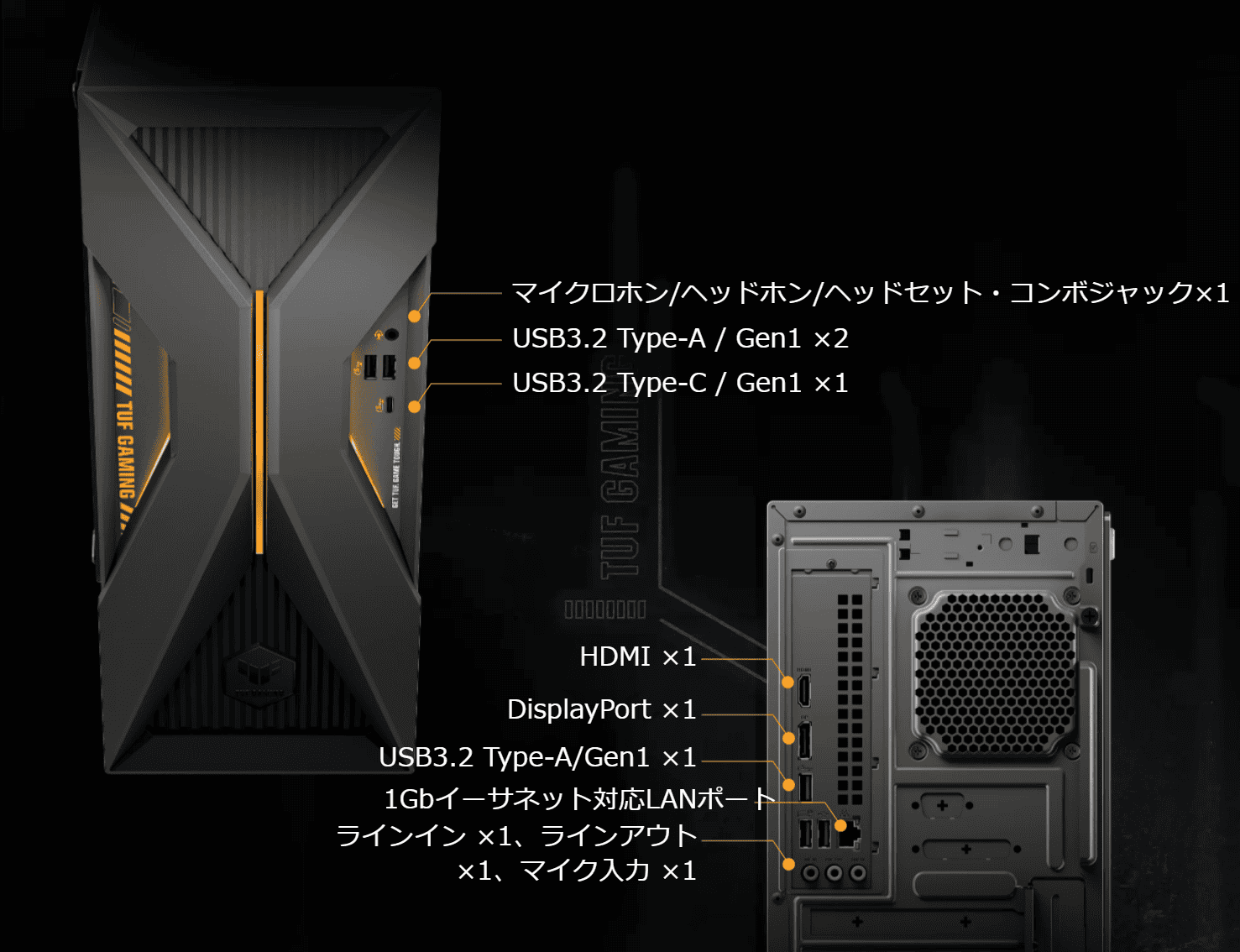 ASUS TUF Gaming TM500 TM500MH　インターフェイス