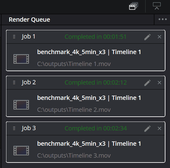 Core Ultra X7 358H 4K動画エンコード時間平均2分12秒