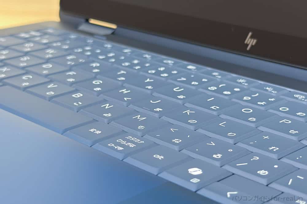 HP EliteBook X Flip G2i 14 AI PCキーをズームで撮影