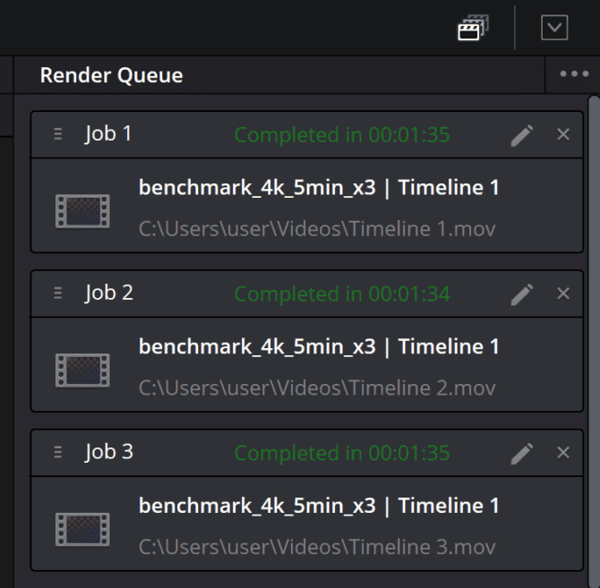 Snapdragon X2 Elite Extreme X2E-94-100 4K動画書き出し時間1分34秒