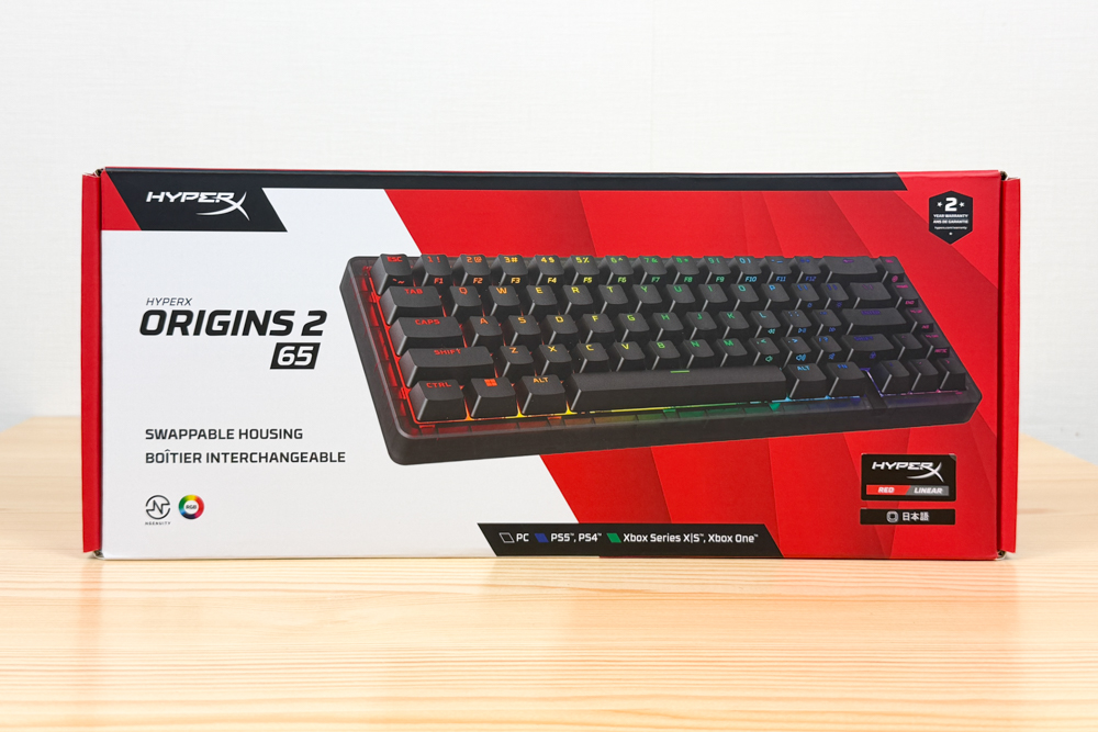 HyperX Origins 2 65 ゲーミングキーボード 外箱