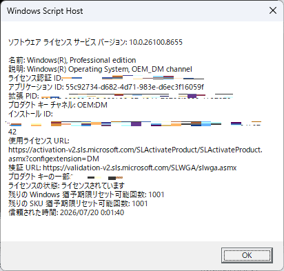 ACEMAGIC K1のOSはOEM