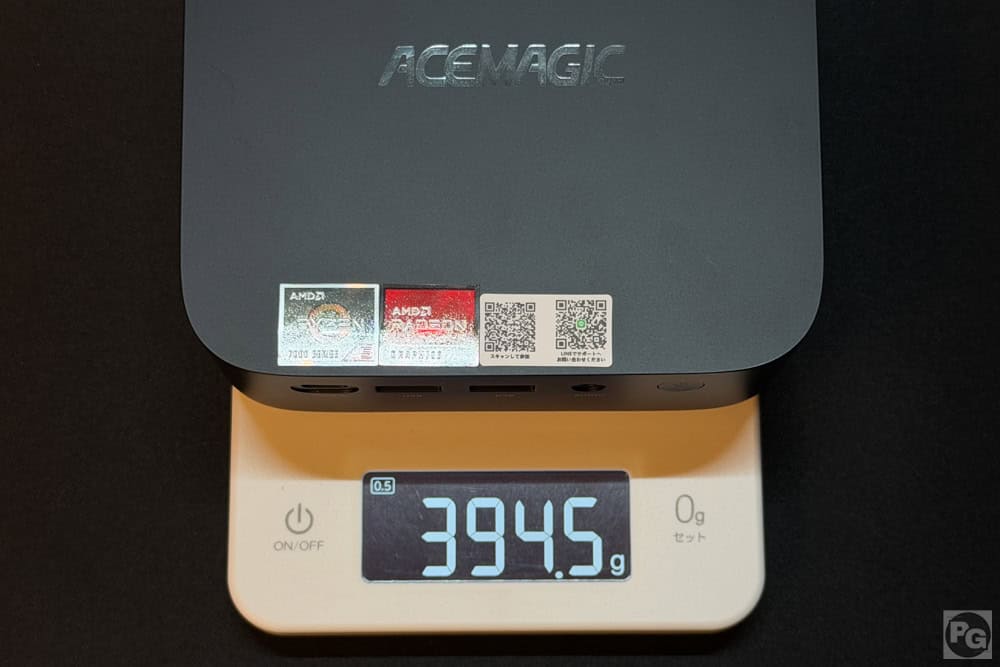 ACEMAGIC K1 質量実測394g