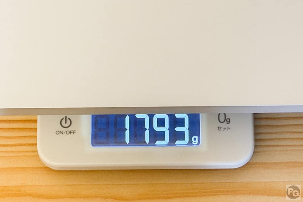 HP OmniBook 3 16-bzの実測1793g