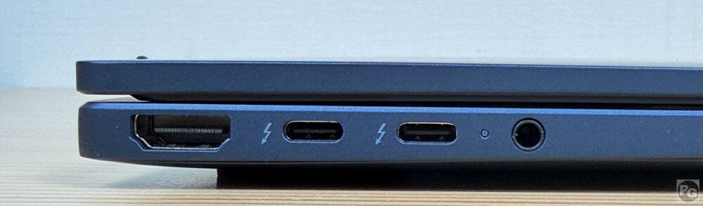 HP EliteBook X G2a 14 AI PC 左側面インターフェイスHDMI、Thunderbolt 4が2つ、3.5ミリジャック