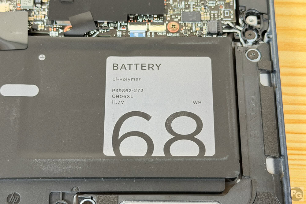 HP EliteBook X G2a 14 AI PCのバッテリー68Whr