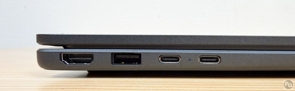 HP OmniBook 3 14-hy/hw インターフェイス左側面にはHDMI,USB-A、USB Type-C 10Gbps