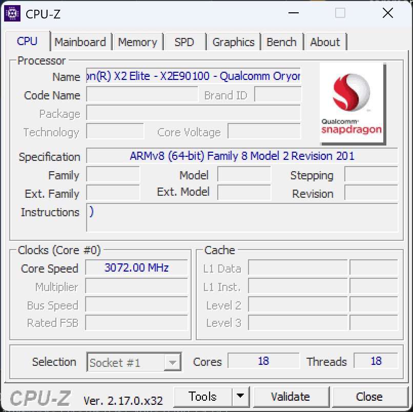 HP OmniBook Ultra 14-kg CPU-Z