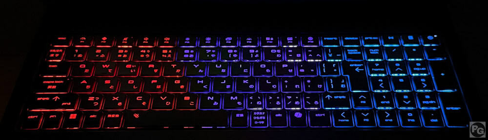 HyperX OMEN 16 Intel キーボードバックライトオン。