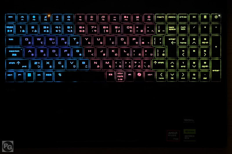 HyperX OMEN 15（AMD） RGBライティング