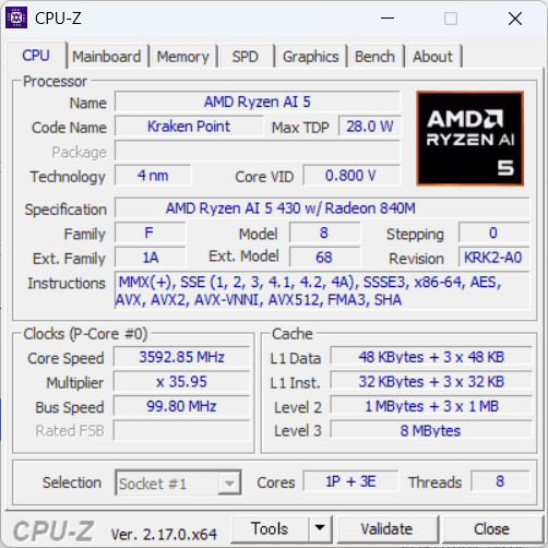 HP ProBook 4 G2a 16 AI PC Ryzen AI 5 430 CPU=Z