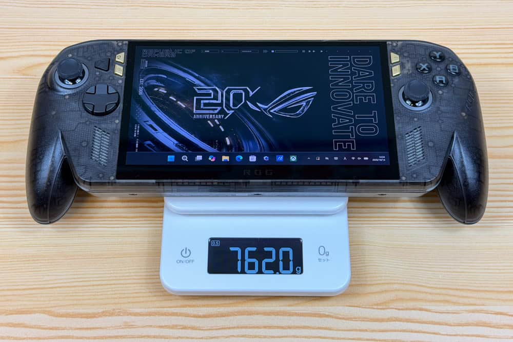 ROG XBOX Ally X20 (2026)実測762gと重い