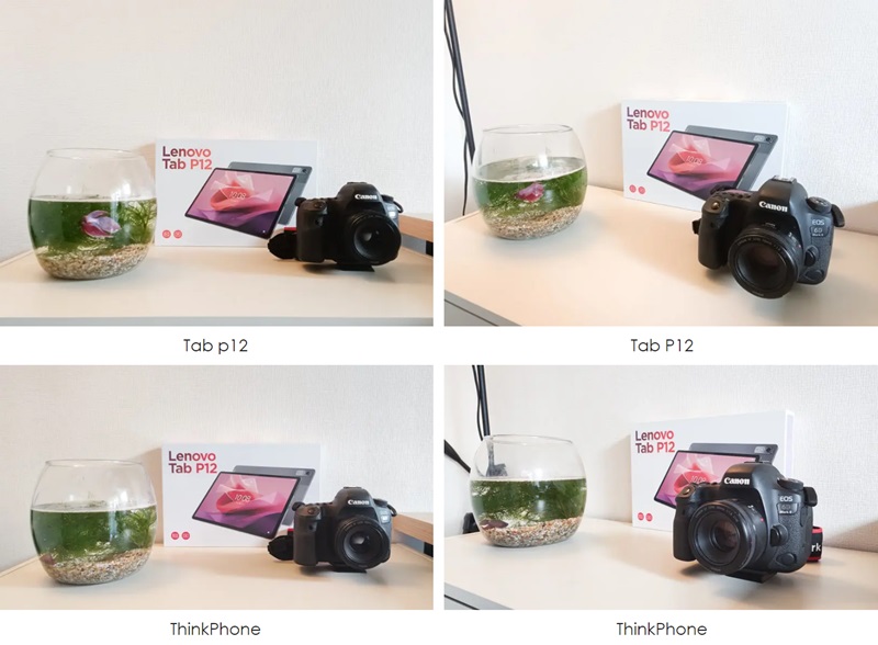 Lenovo Tab P12とThinkPhoneで撮った写真の比較