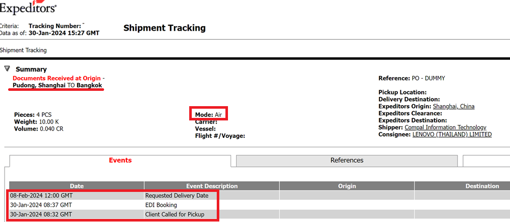 タイでLenovo PCを購入したときの、納期