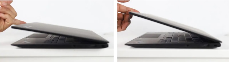Lenovo ThinkPad X1 Carbon Gen 10 片手で開けることができるディスプレイ