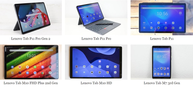 筆者購入のLenovoタブレットの一部
