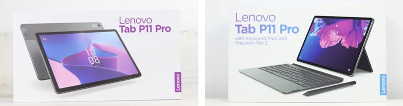 Lenovo Tab P11 Pro Gen 2とGen 1の箱