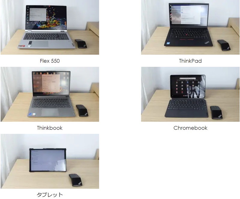 ThinkPad X1 プレゼンターマウス いろいろなデバイスに接続