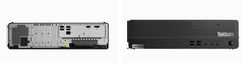 Lenovo ThinkCentre M70s Small Gen 5 正面と背面