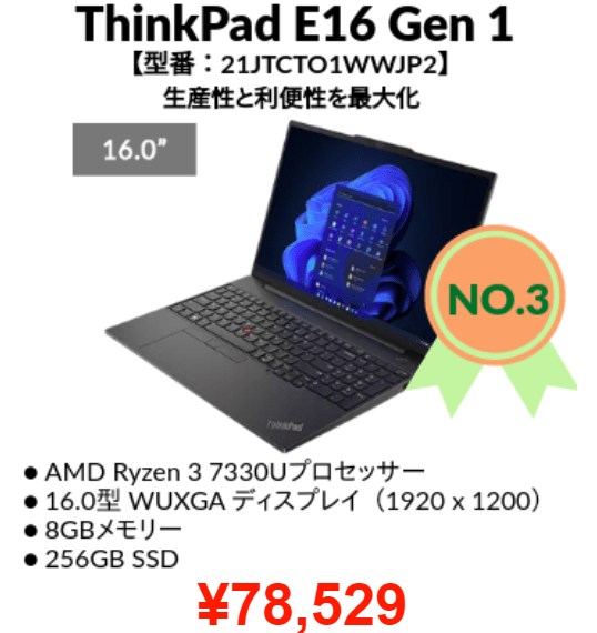 ThinkPad E16 Gen 1 AMD