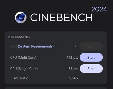 Lenovo IdeaPad Slim 3 Gen 8 15 AMD Cinebench 2024計測結果