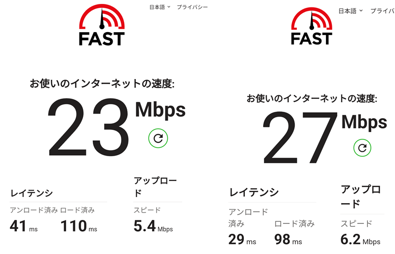 Lenovo Tab PlusとスマホのWi-Fi 6Eの速度比較