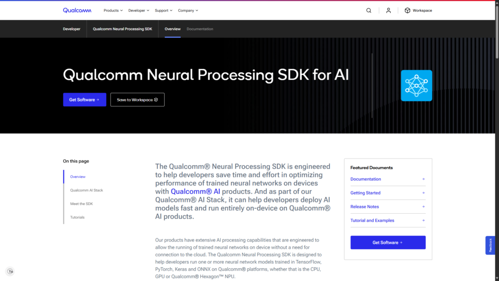 Qualcomm Neural Processing SDK for AI